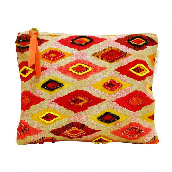 Upcycled Multicolour Embroidered Pouch