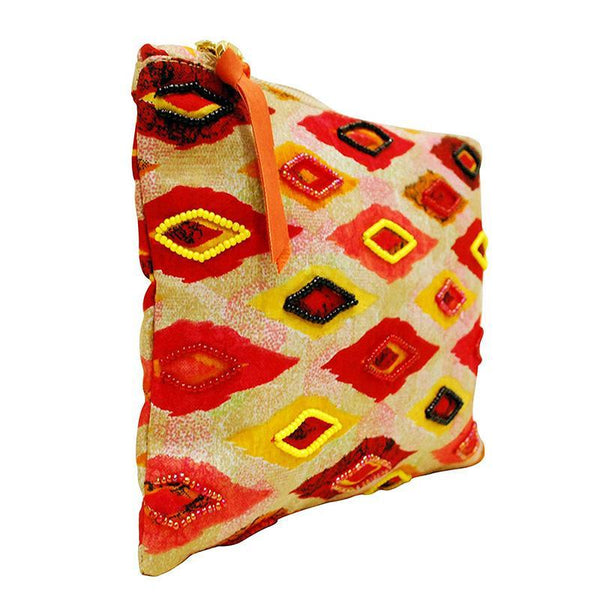Upcycled Multicolour Embroidered Pouch