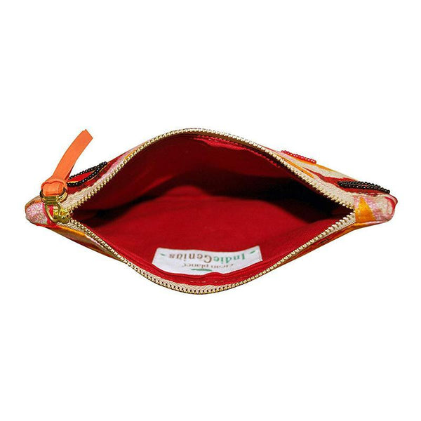 Upcycled Multicolour Embroidered Pouch