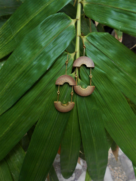 Muskan Handcrafted Gold Earrings (MG-4) in Bamboo and Gold-plated Brass