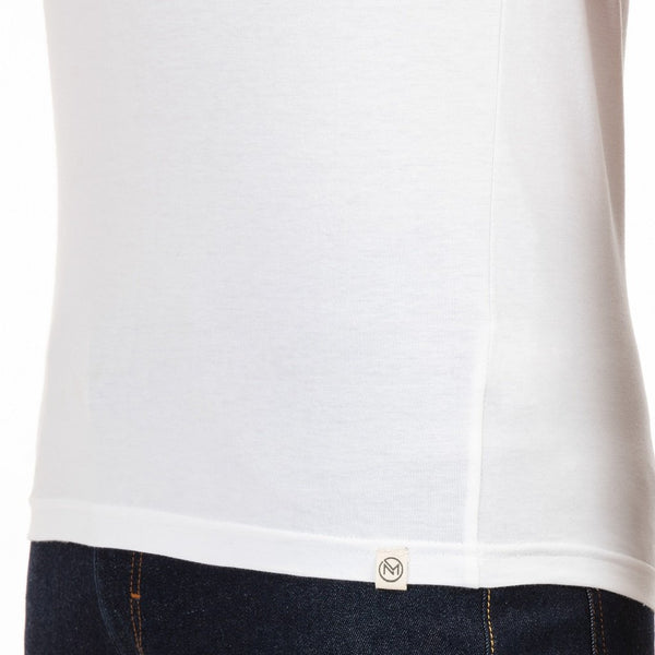 100% Organic Cotton Round Neck T-shirt - Lagom White