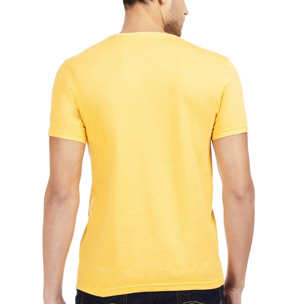 100% Organic Cotton Round Neck T-shirt - Ludic Yellow