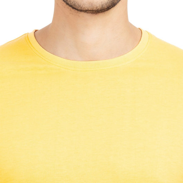 100% Organic Cotton Round Neck T-shirt - Ludic Yellow