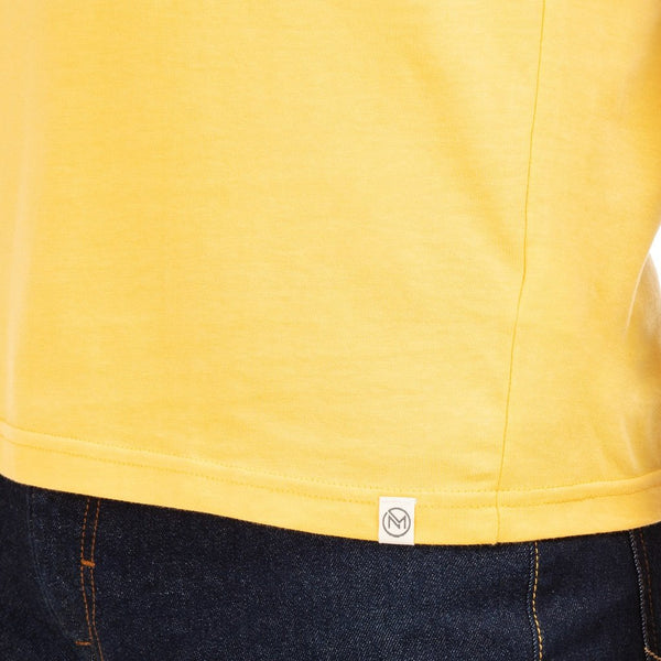 100% Organic Cotton Round Neck T-shirt - Ludic Yellow