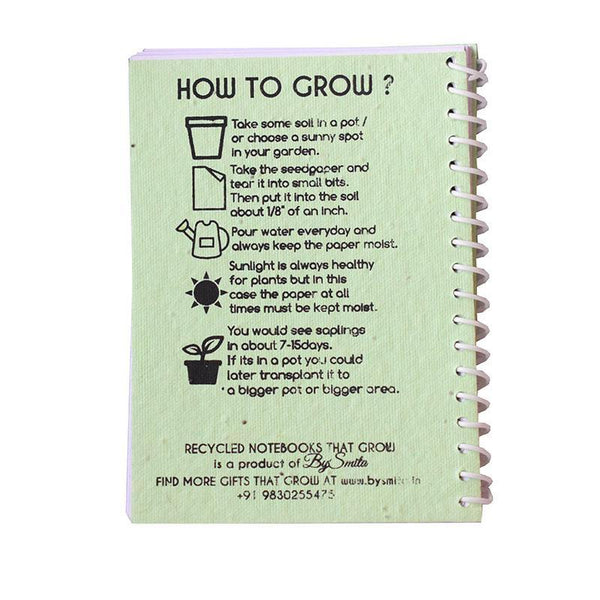 Plantable Seed Embedded Notebook- 80 Pages