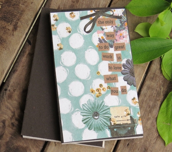 Handmade Paper Notepad Combo - Plain and Printed (30 pages)