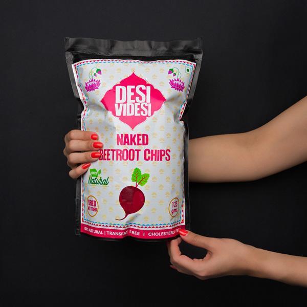 Solar-Dried Beetroot Chips - Plain (Pack of 2)