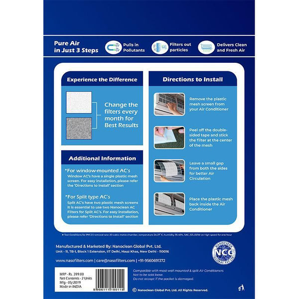 Nanoclean AC Filters (Pack of 2)