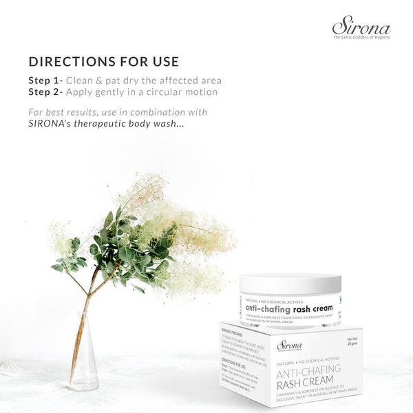 Sirona Natural Anti-Chafing Rash Cream with 5 Herbs - 25g