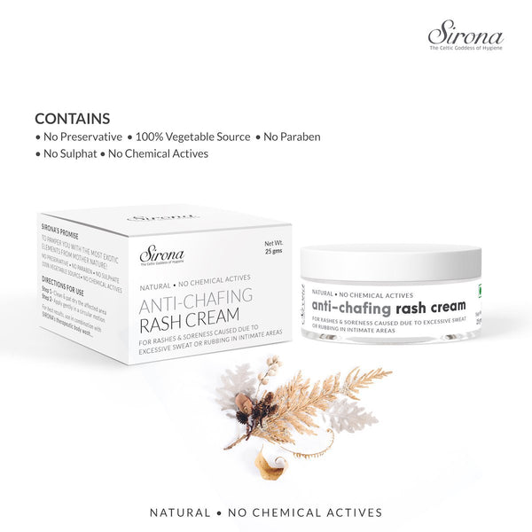 Sirona Natural Anti-Chafing Rash Cream with 5 Herbs - 25g