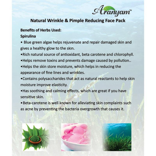 Anti-Wrinkle Spirulina and Neem Face Pack, 250g