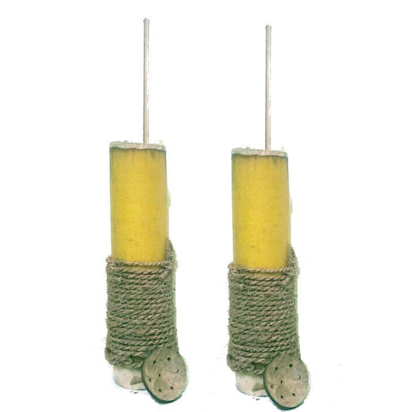 Natural Bamboo and Coconut Shell Puttu Maker (Yellow)