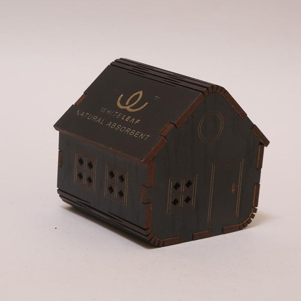 Natural Odour Absorbent for Cars - Made from Activated Carbon (HouseShaped)- Black