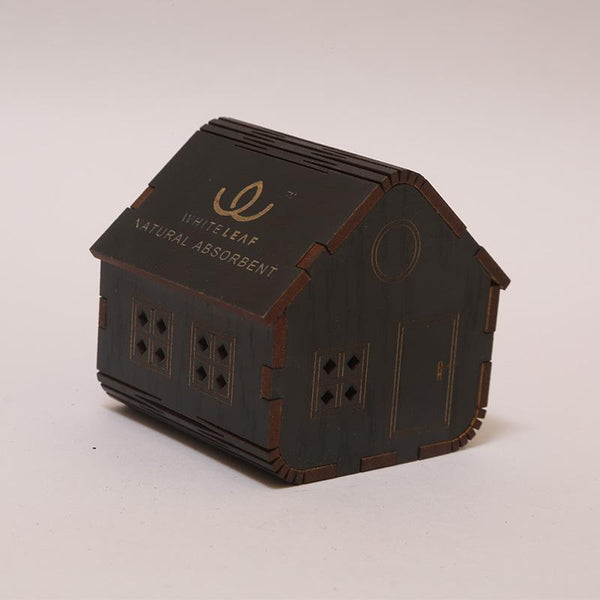Natural Odour Absorbent for Cars - Made from Activated Carbon (HouseShaped)- Black