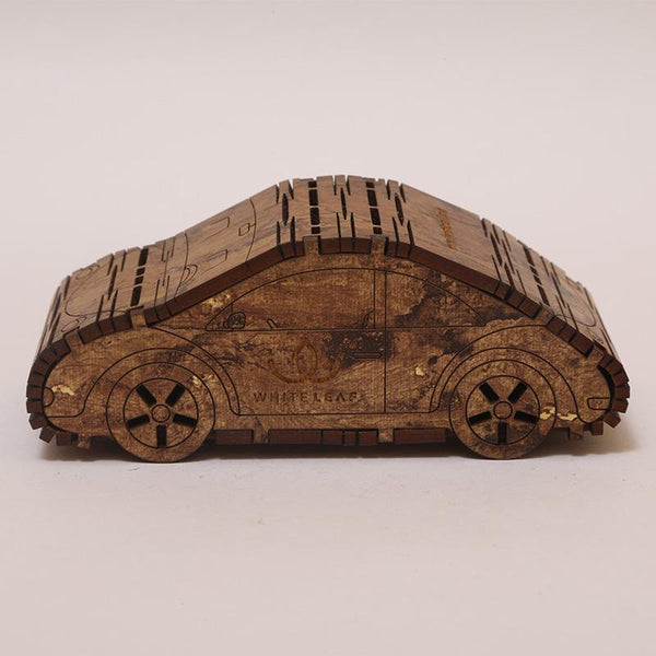Natural Odour Absorbent for Cars - Made from Activated Carbon (CarShaped)- Wooden
