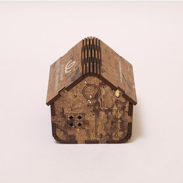 Natural Odour Absorbent for Cars - Made from Activated Carbon (HouseShaped)- Wooden