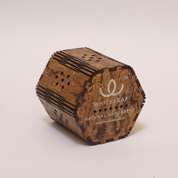 Natural Odour Absorbent for Cars - Made from Activated Carbon (Hexagon Shaped)- Wooden