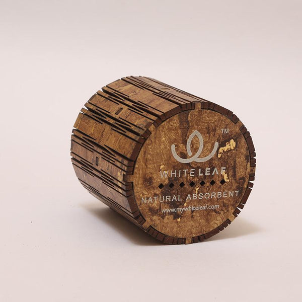 Natural Odour Absorbent for Cars - Made from Activated Carbon (Cylinder Shaped)- Wooden