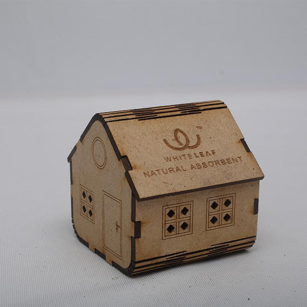 Natural Odour Absorbent for Cars - Made from Activated Carbon (HouseShaped)- Beige