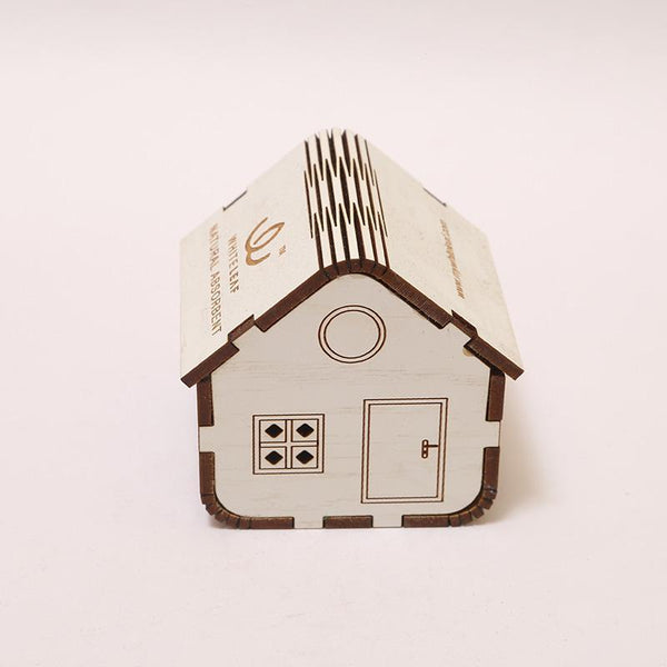 Natural Odour Absorbent for Cars - Made from Activated Carbon (HouseShaped)- White
