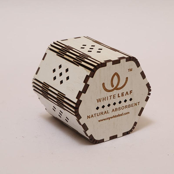 Natural Odour Absorbent for Cars - Made from Activated Carbon (Hexagon Shaped)- White