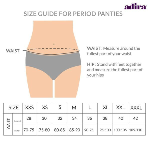Women's Hipster Period Panty for Medium Flow (Navy Blue)