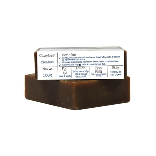 Soulflower Neem Henna Shampoo Bar Soap, 150g