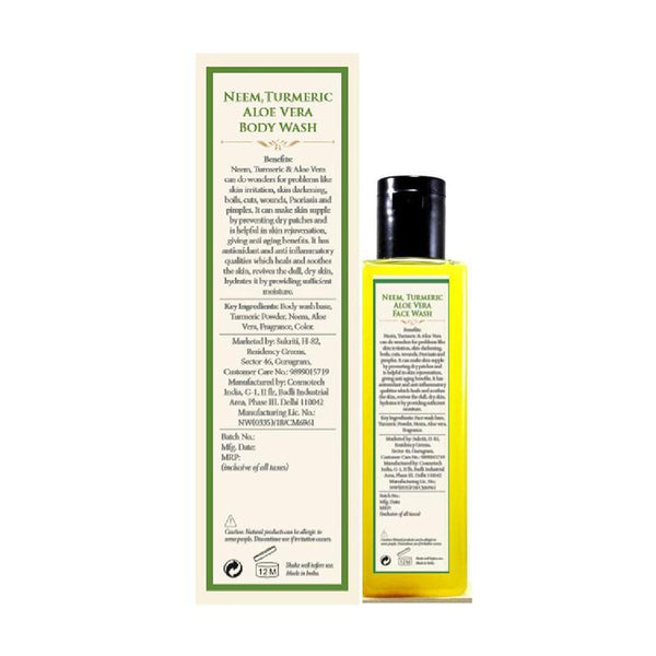 Neem, Turmeric & Aloe Vera Body Wash, 200ml