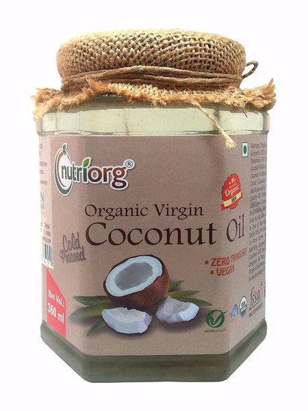 Nutriorg Certified organic virgin Coconut Oil 360ml.