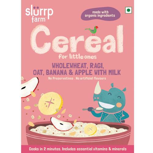 Nutritious Ready-to-Eat Baby Cereal with Wholewheat, Ragi, Oat, Banana and Apple and Milk, 200g
