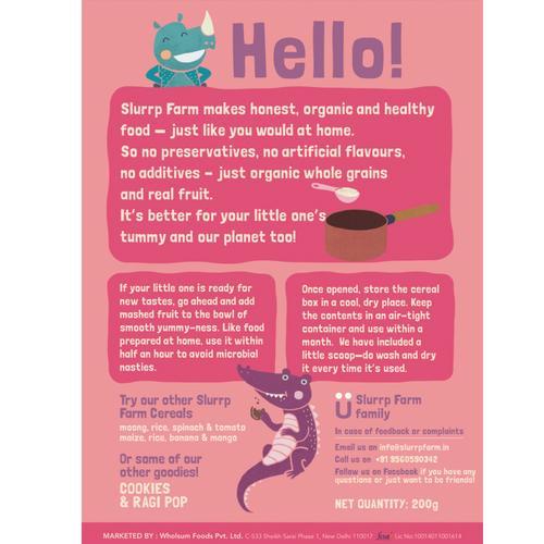 Nutritious Ready-to-Eat Baby Cereal with Wholewheat, Ragi, Oat, Banana and Apple and Milk, 200g