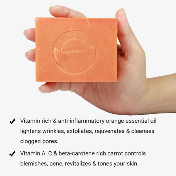 Soulflower Handmade Soap, Orange and Carrot, 150g