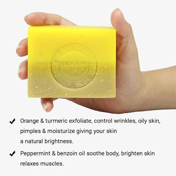 Soulflower Handmade Soap, Orange and Peppermint, 150g