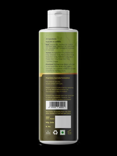 Organic Bhringraj Scalp Therapy Hair Oil, 100ml