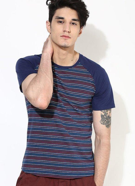 Organic Cotton Baseball Stripe Men's T-shirt
