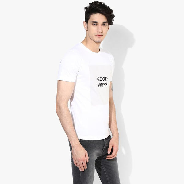 Organic Cotton Men's Good Vibes Print T-Shirt