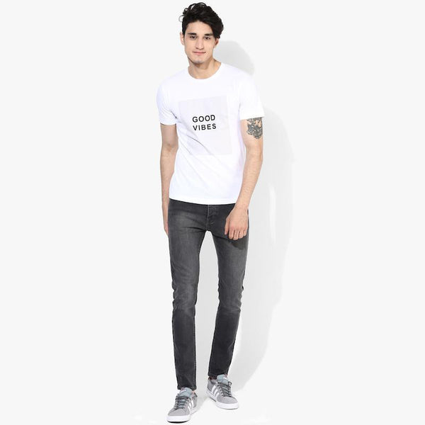 Organic Cotton Men's Good Vibes Print T-Shirt