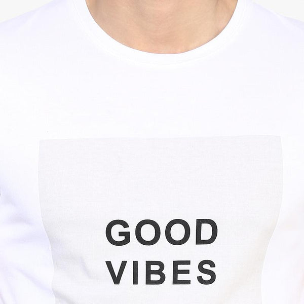 Organic Cotton Men's Good Vibes Print T-Shirt