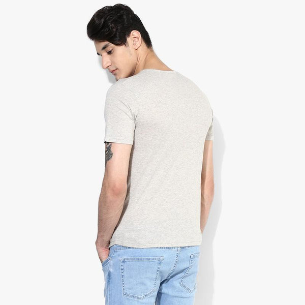 Organic Cotton Men's Henley T-Shirt - Melange