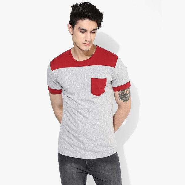 Organic Cotton Men's Maroon Pocket T-Shirt