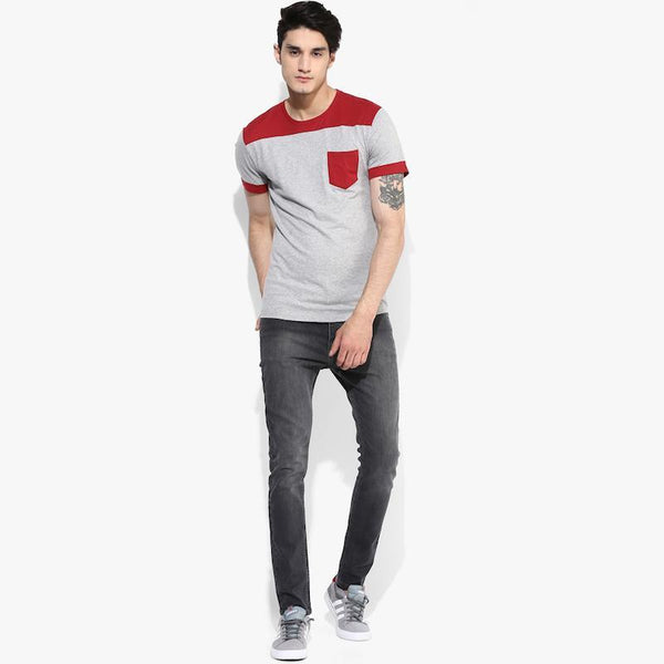 Organic Cotton Men's Maroon Pocket T-Shirt
