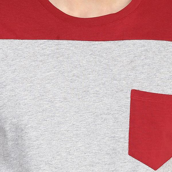 Organic Cotton Men's Maroon Pocket T-Shirt