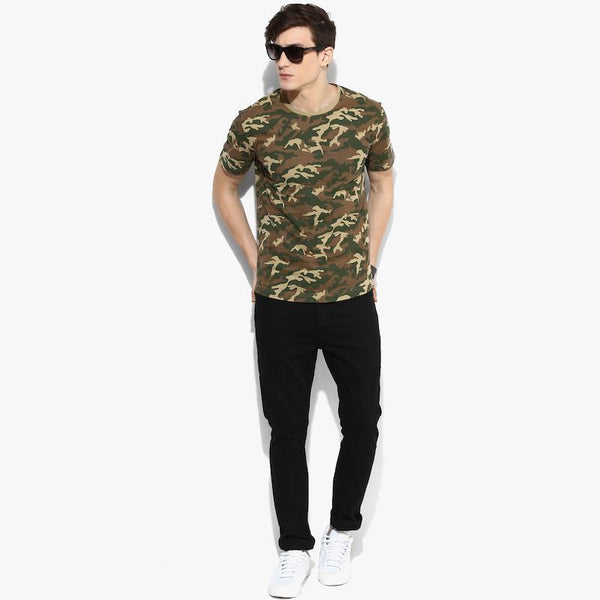 Organic Cotton Men's Military Print T-Shirt - Homie