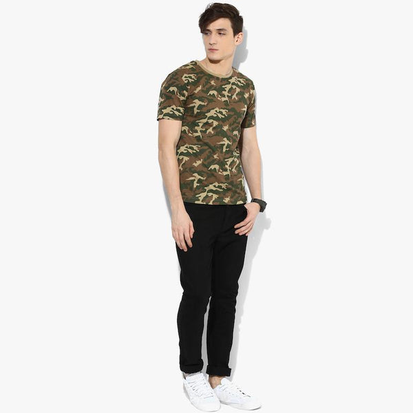 Organic Cotton Men's Military Print T-Shirt - Homie