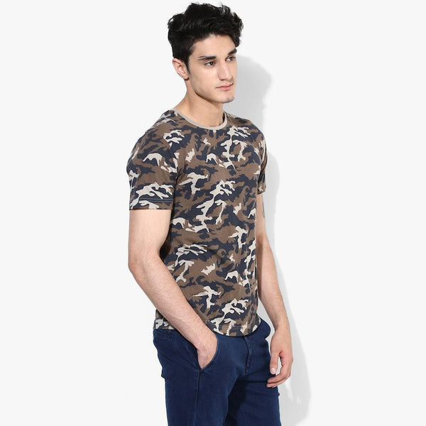 Organic Cotton Men's Military Print T-Shirt - Jesus