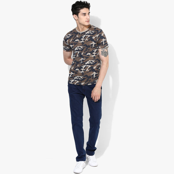 Organic Cotton Men's Military Print T-Shirt - Jesus