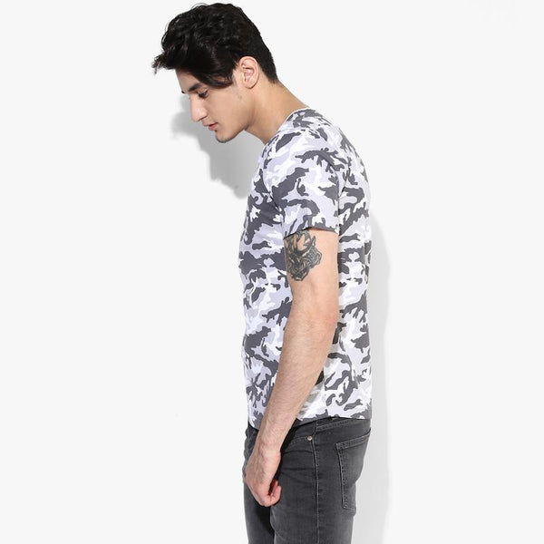 Organic Cotton Men's Military Print T-Shirt