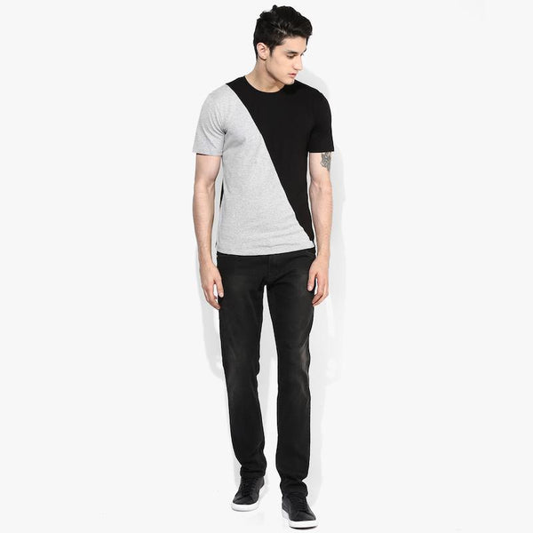 Organic Cotton Men's Monochrome Split T-Shirt