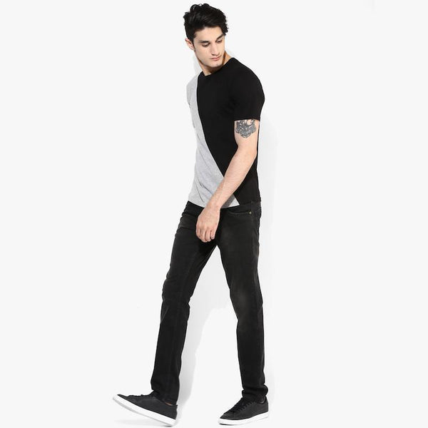 Organic Cotton Men's Monochrome Split T-Shirt