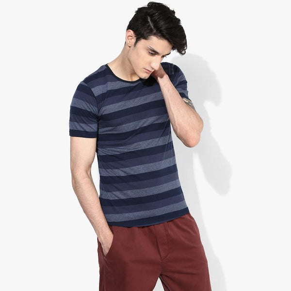 Organic Cotton Men's Navy Stripe T-Shirt
